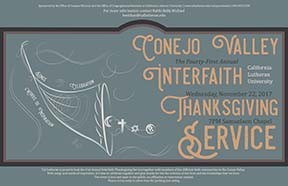 Conejo Valley 41st Annual Interfaith Thanksgiving Service