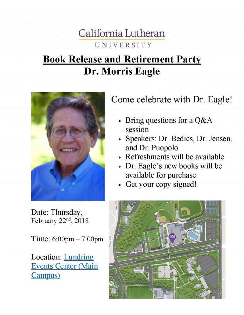 Dr. Morris Eagle's Book Launch and Retirement Party