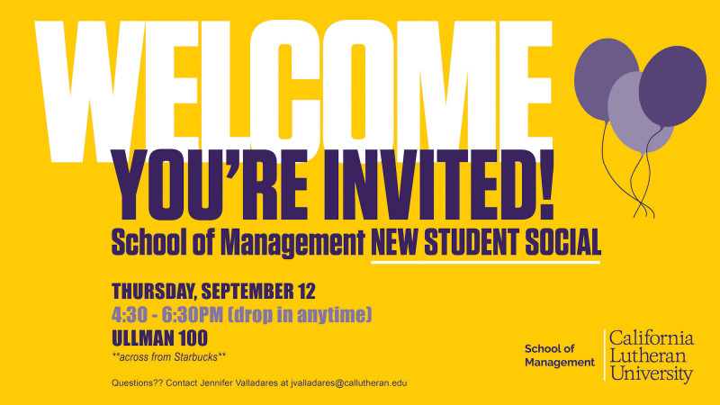 Welcome Student Mixer – School of Management