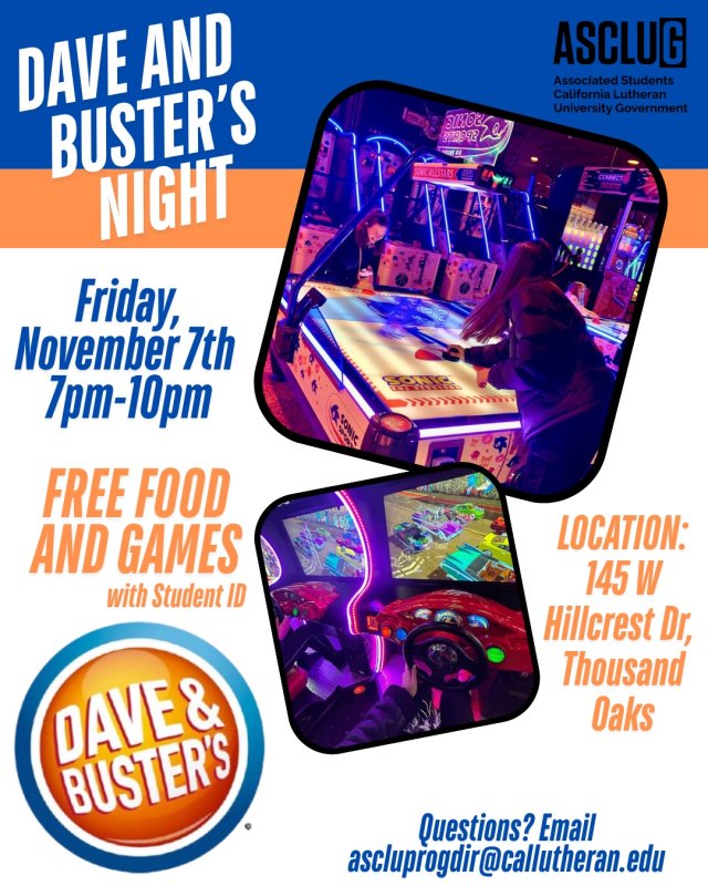 ASCLUG Programs Board: Dave & Buster's Night 