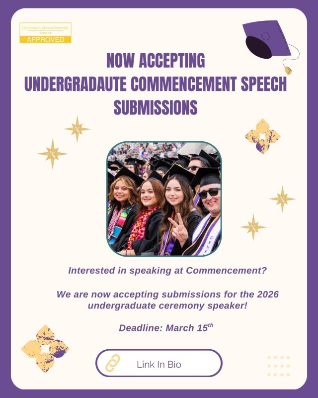Now Accepting Undergraduate Commencement Speech Submissions!