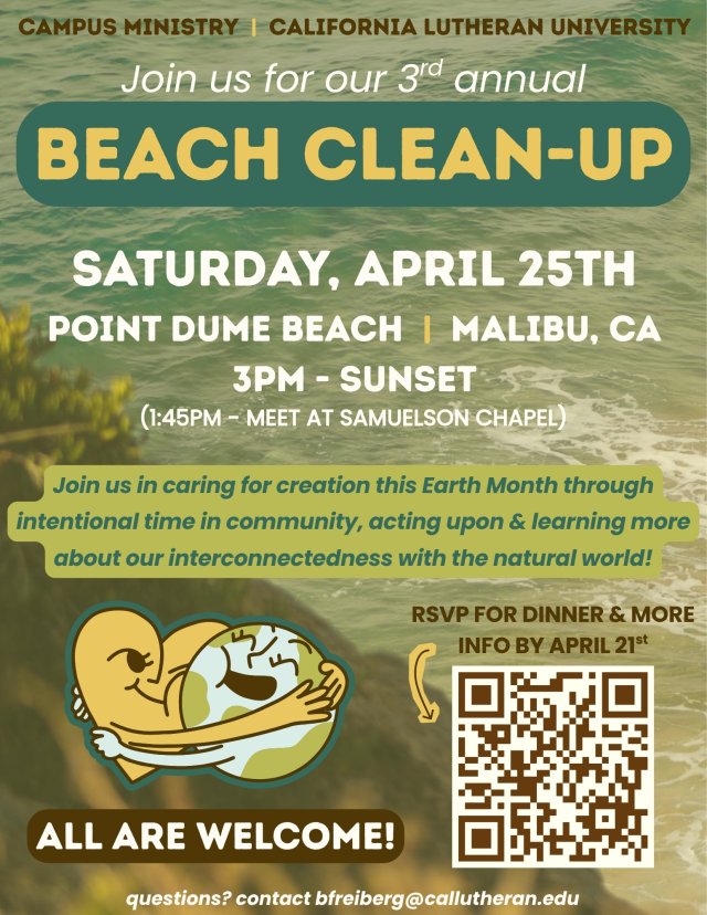 Beach Clean-Up (Campus Ministry)