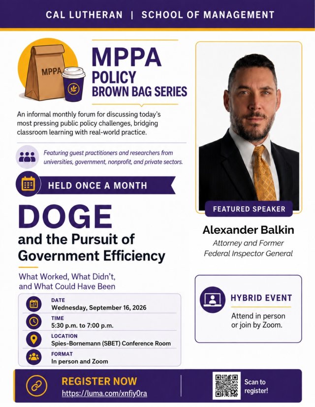 Policy Brown Bag Series: DOGE and the Pursuit of Government Efficiency
