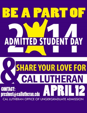 Admitted Student's Day Volunteers Needed! 