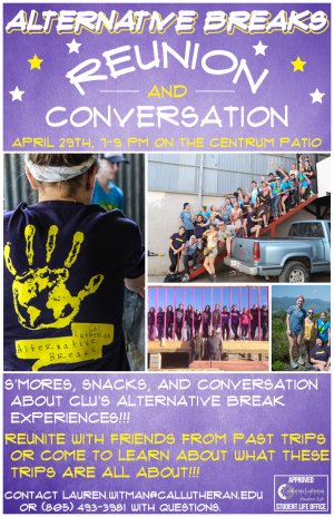 Alternative Breaks Reunion and Conversation