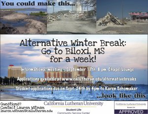 Alternative Winter Break Applications DUE