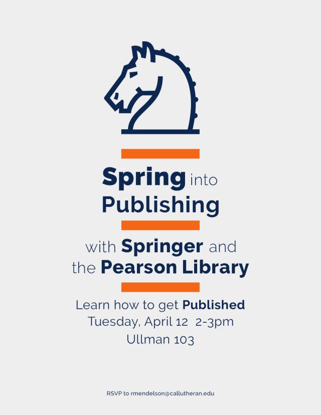 Spring into Publishing with the Pearson Library and Springer