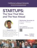 Entrepreneurship Speaker Series: STARTUPS: The Year That Was and The Year Ahead