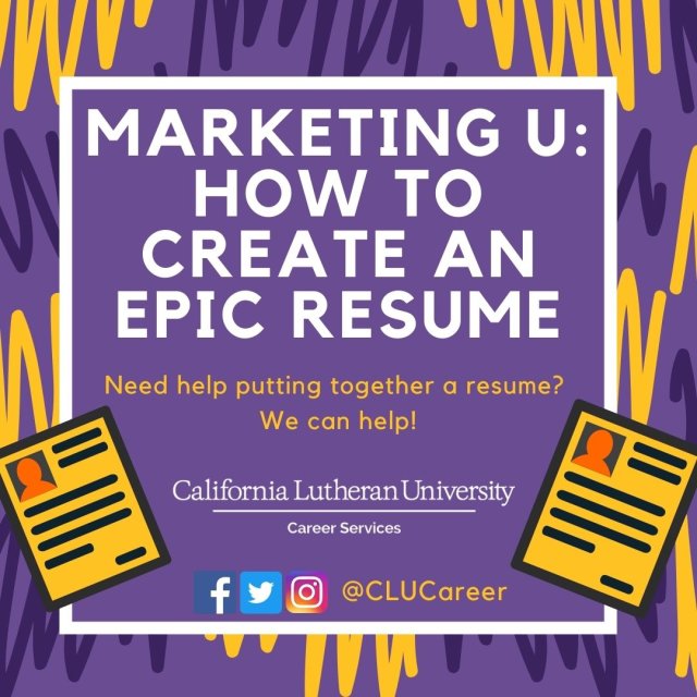 Marketing U: How to Create an Epic Resume