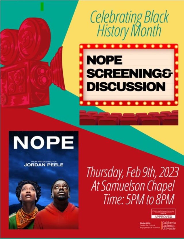 Celebrating Black History Month: NOPE Screening and Discusson
