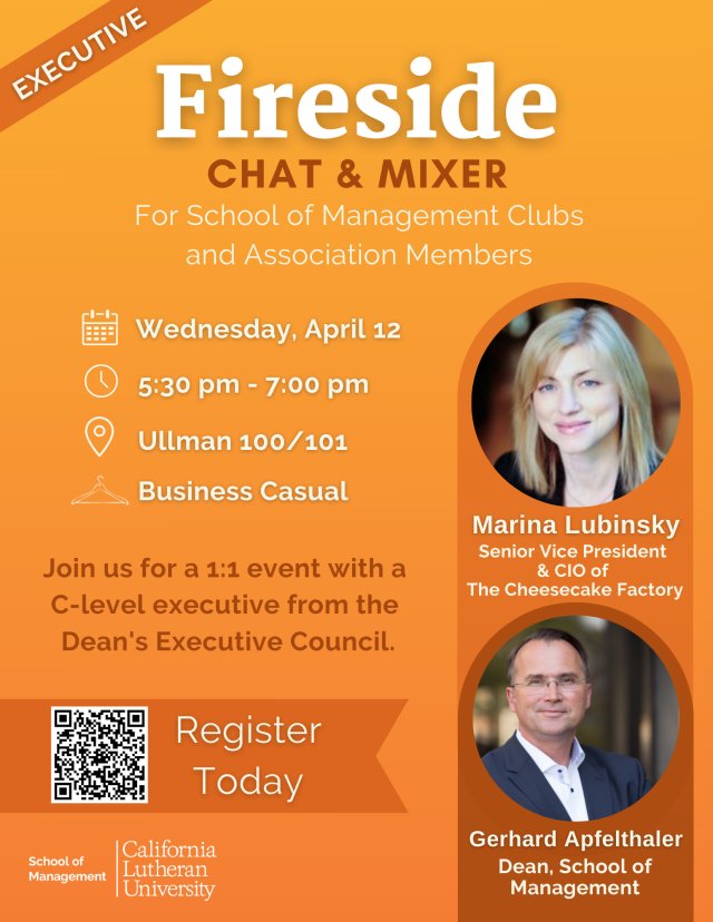 School of Management Executive Fireside Chat & Mixer