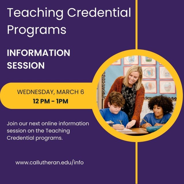 Teaching Credential Online Information Session