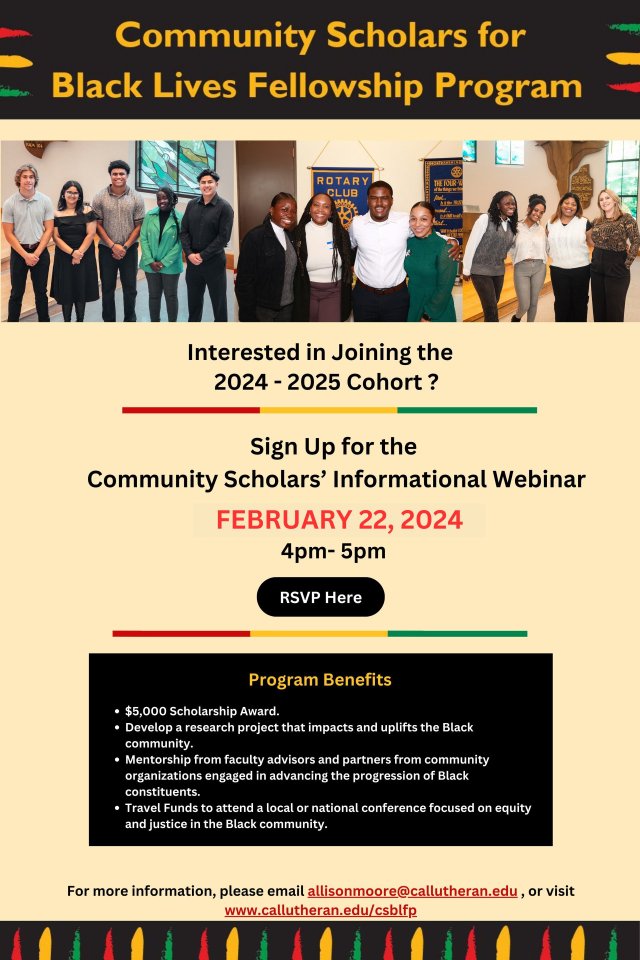 Community Scholars for Black Lives Fellowship Program