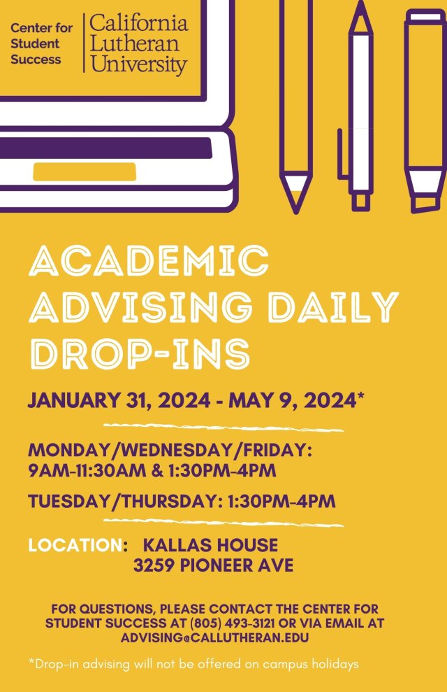 Academic Advising Daily Drop-Ins