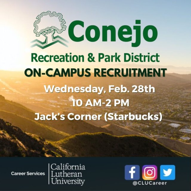 Conejo Recreation & Park District Employer Recruitment Table 