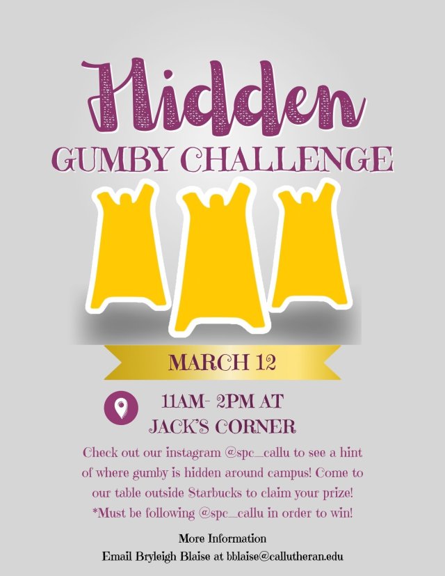Student Philanthropy Council's Hidden Gumby Challenge Event 