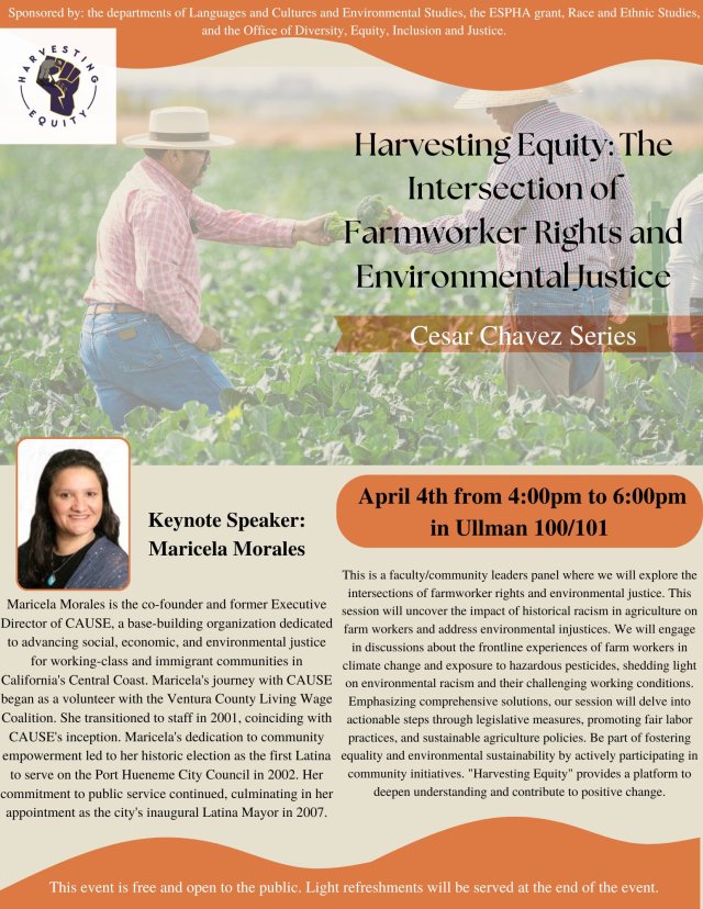 "Harvesting Equity: The Intersection of Farmworker Rights and Environmental Justice."