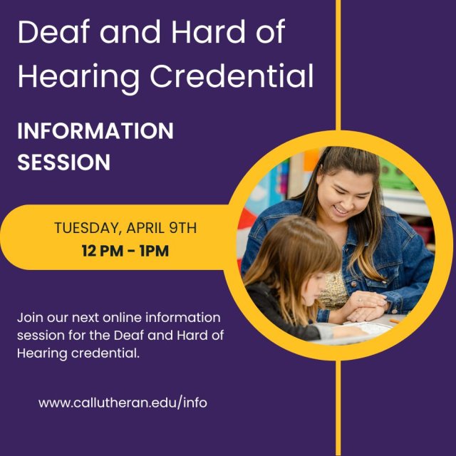 Deaf and Hard of Hearing Credential Online Information Session