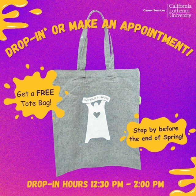 Career Services Free Tote for Drop-ins or Appointments
