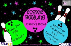 Sign Ups For Cosmic Bowling!