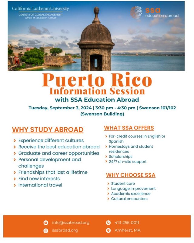 Puerto Rico Information Session!