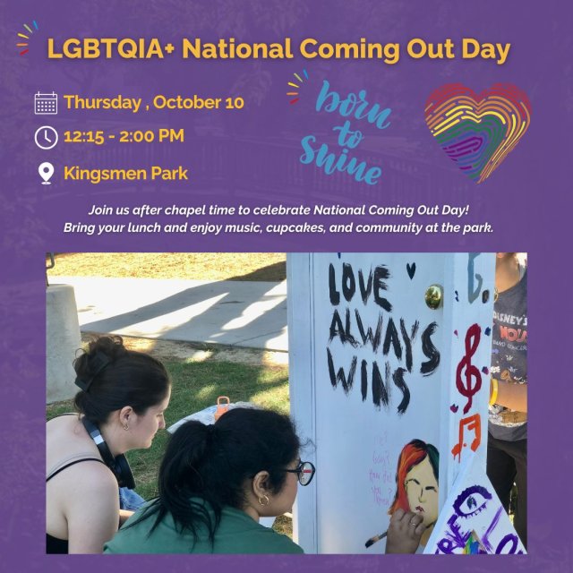 LGBTQIA+ National Coming Out Day Celebration