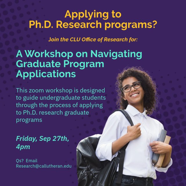 Pathway to Ph.D.: A Workshop on Navigating Graduate Program Applications