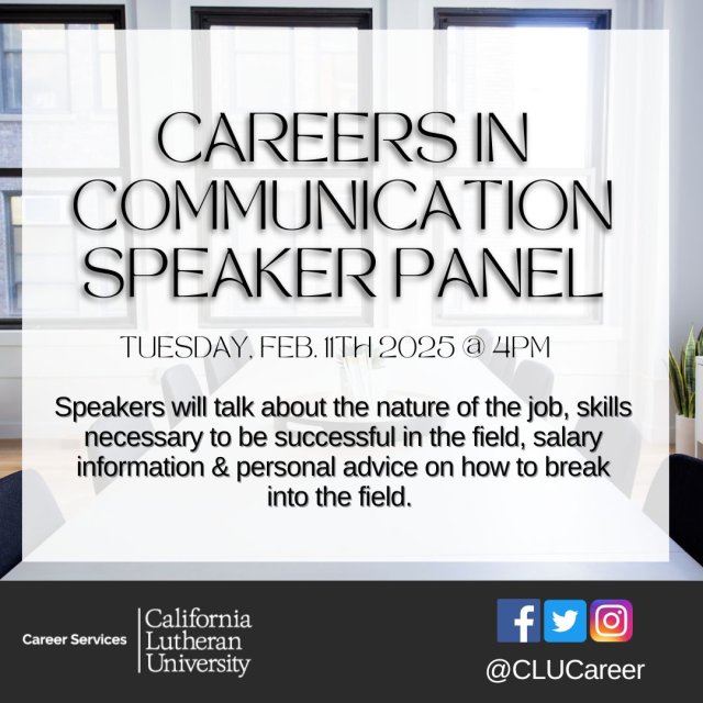 Careers in Communication Speaker Panel