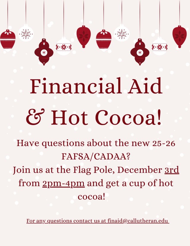 Financial Aid Hot Cocoa Bar