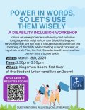 Power in Words, so Let’s Use Them Wisely: A Disability Inclusion Workshop