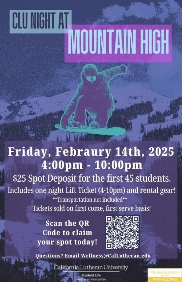 CLU Night at Mountain High Resort!