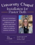 University Chapel: Installation for Pastor Beth