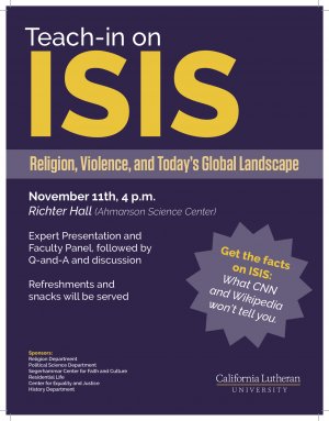 Teach-in on ISIS: Religion, Violence, and Today's Global Landscape