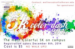 Sign Up for CLU's 3rd Annual Color Dash 2015 