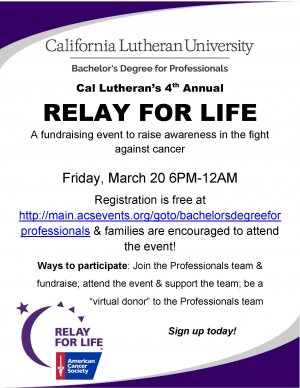 Relay For Life--Professionals Team