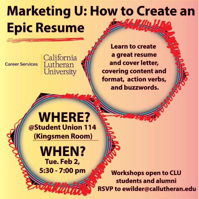 Marketing U: How to Create an Epic Resume