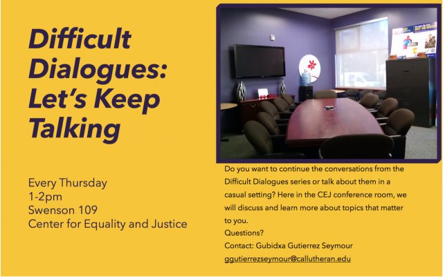 Difficult Dialogues: Let's Keep Talking