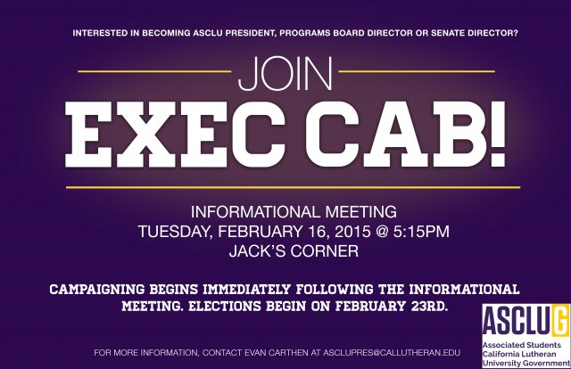 Executive Cabinet Elections | Informational Meeting!