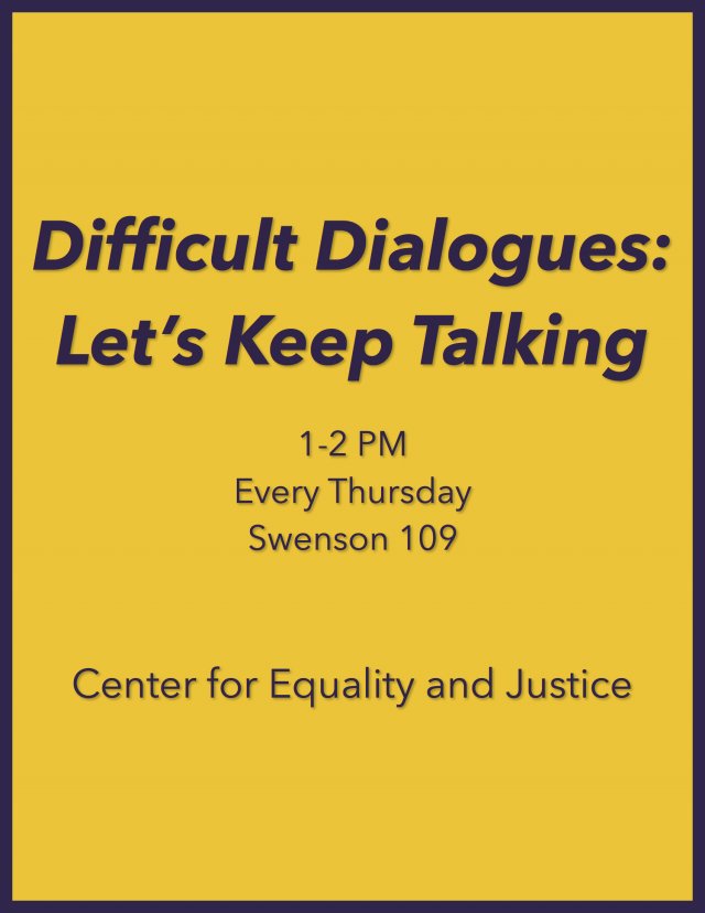 Difficult Dialogues: Let's Keep Talking