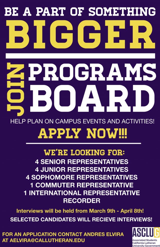 ASCLU Programs Board 2016-2017 Selections