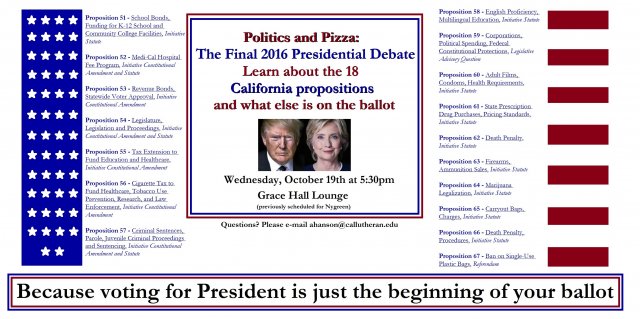 Politics and Pizza - Presidential Debate #3