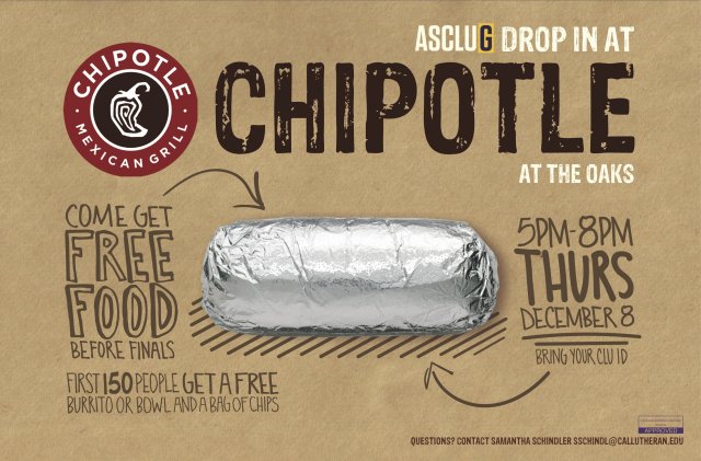 ASCLUG Presents: Drop-In - Chipotle 
