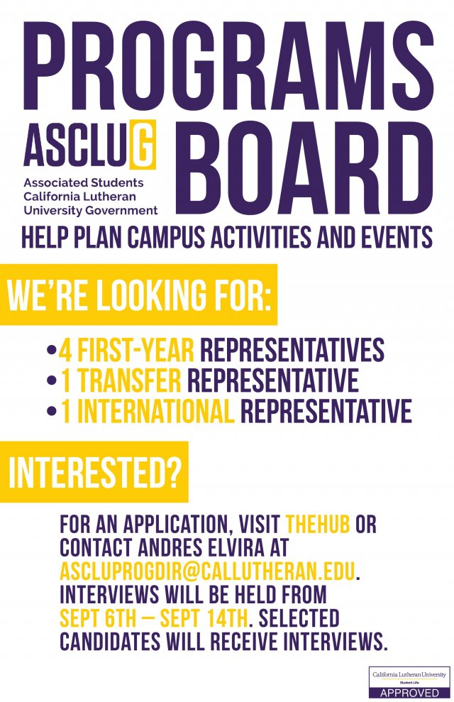 ASCLU Programs Board Fall 2016 Applications 
