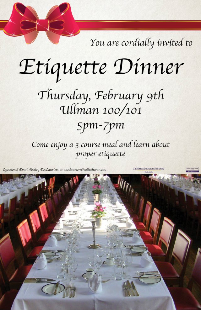 Etiquette Dinner