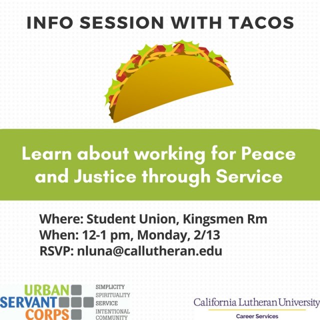 Info Session W Taco Lunch On Campus Thousand Oaks California