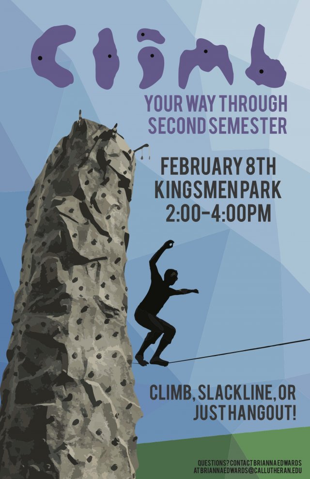 Outdoor Recreation: Afternoon Adventure "Climb Your Way Through 2nd Semester"