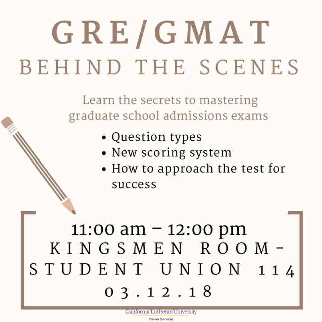  GRE/GMAT Behind the Scenes
