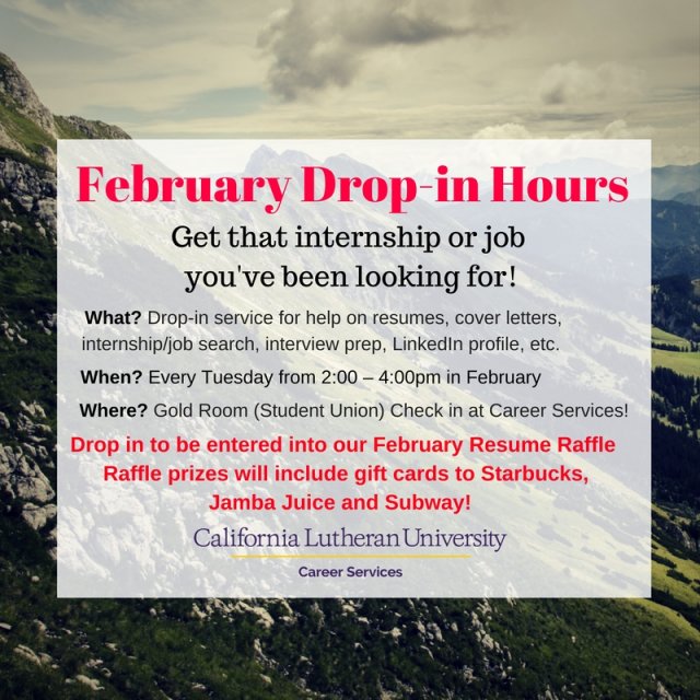 February Drop-in Service 