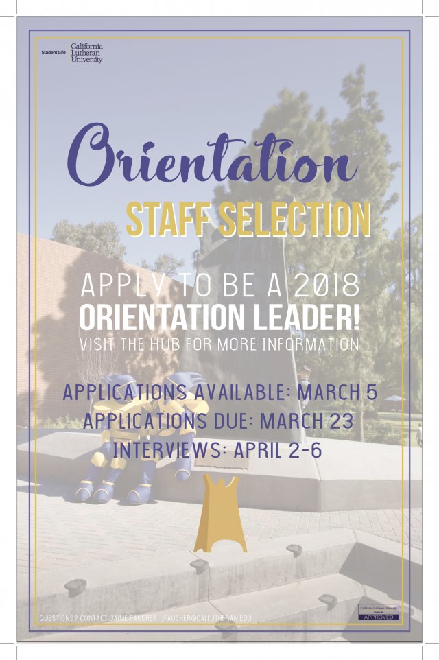 Orientation Staff Applications