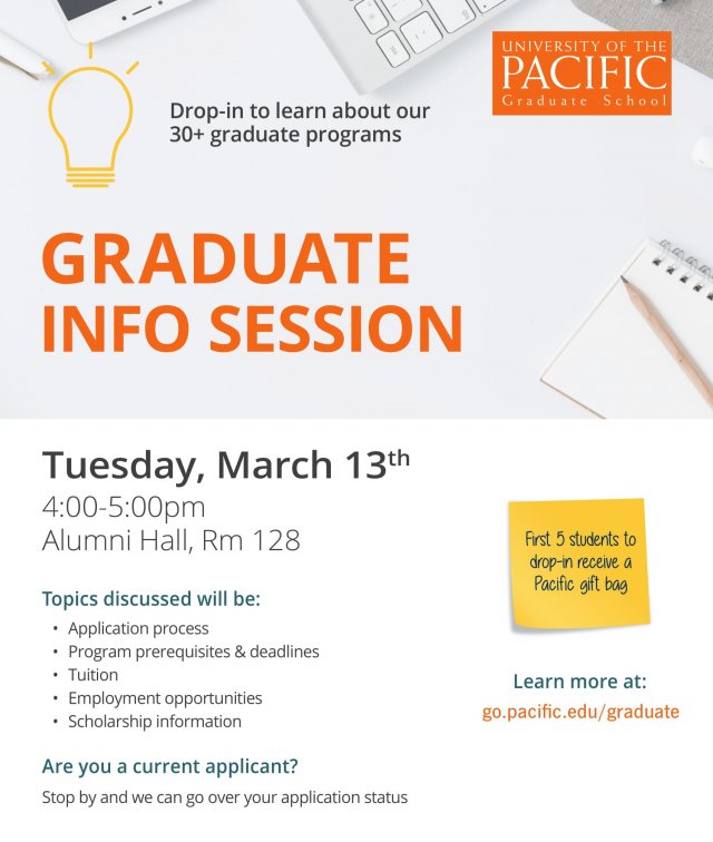 University of the Pacific Graduate Programs Info Session